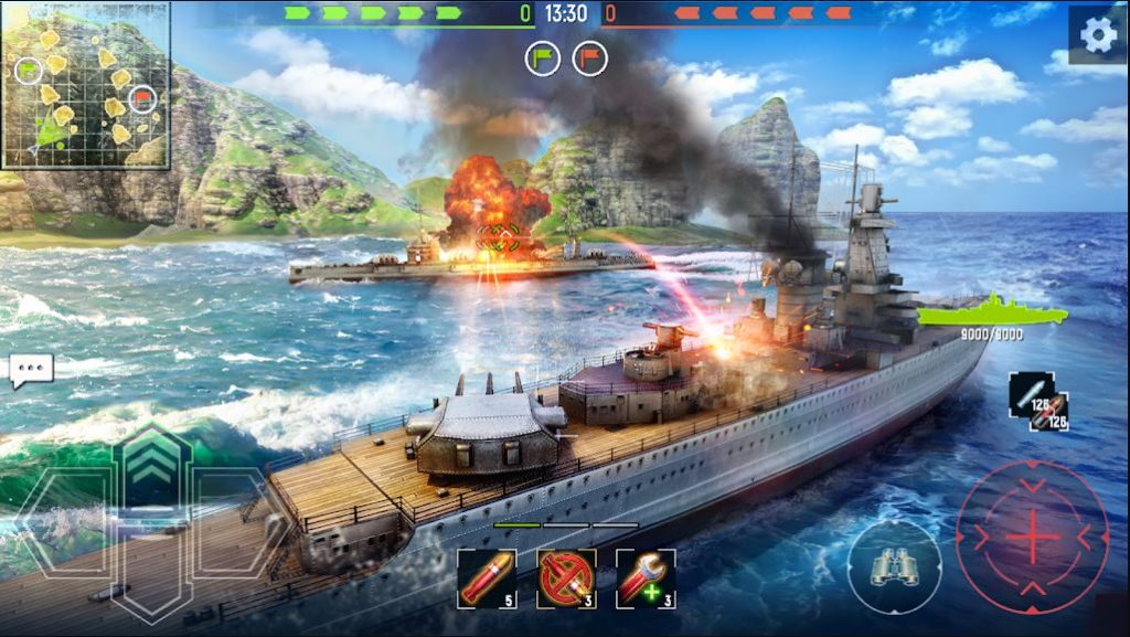 World Navy combat battleship war