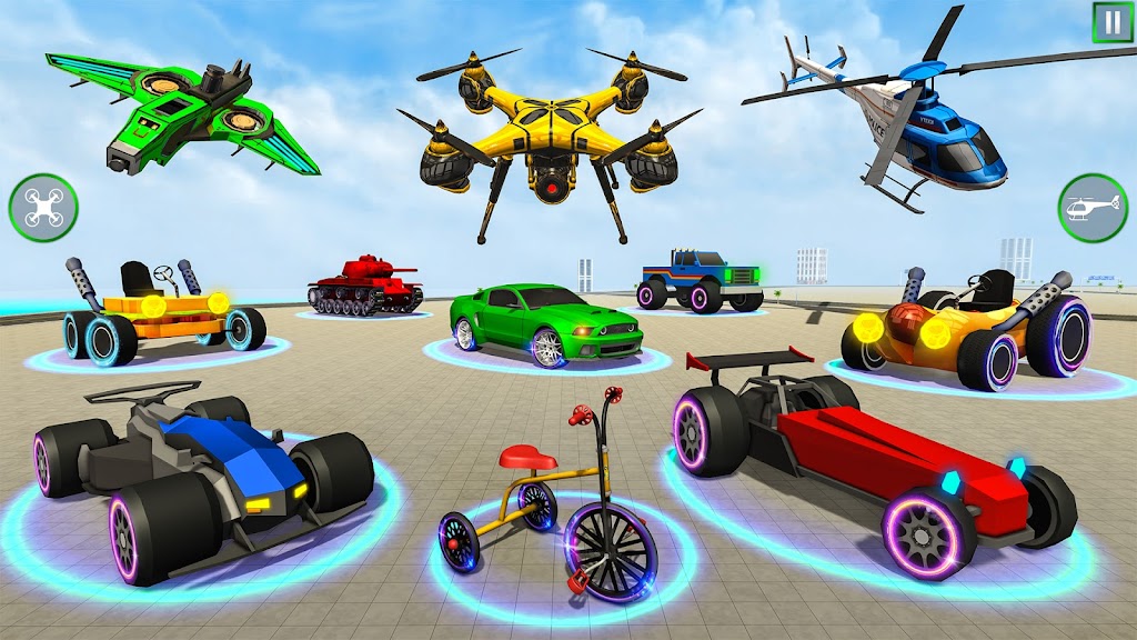 Drone Robot Car Game